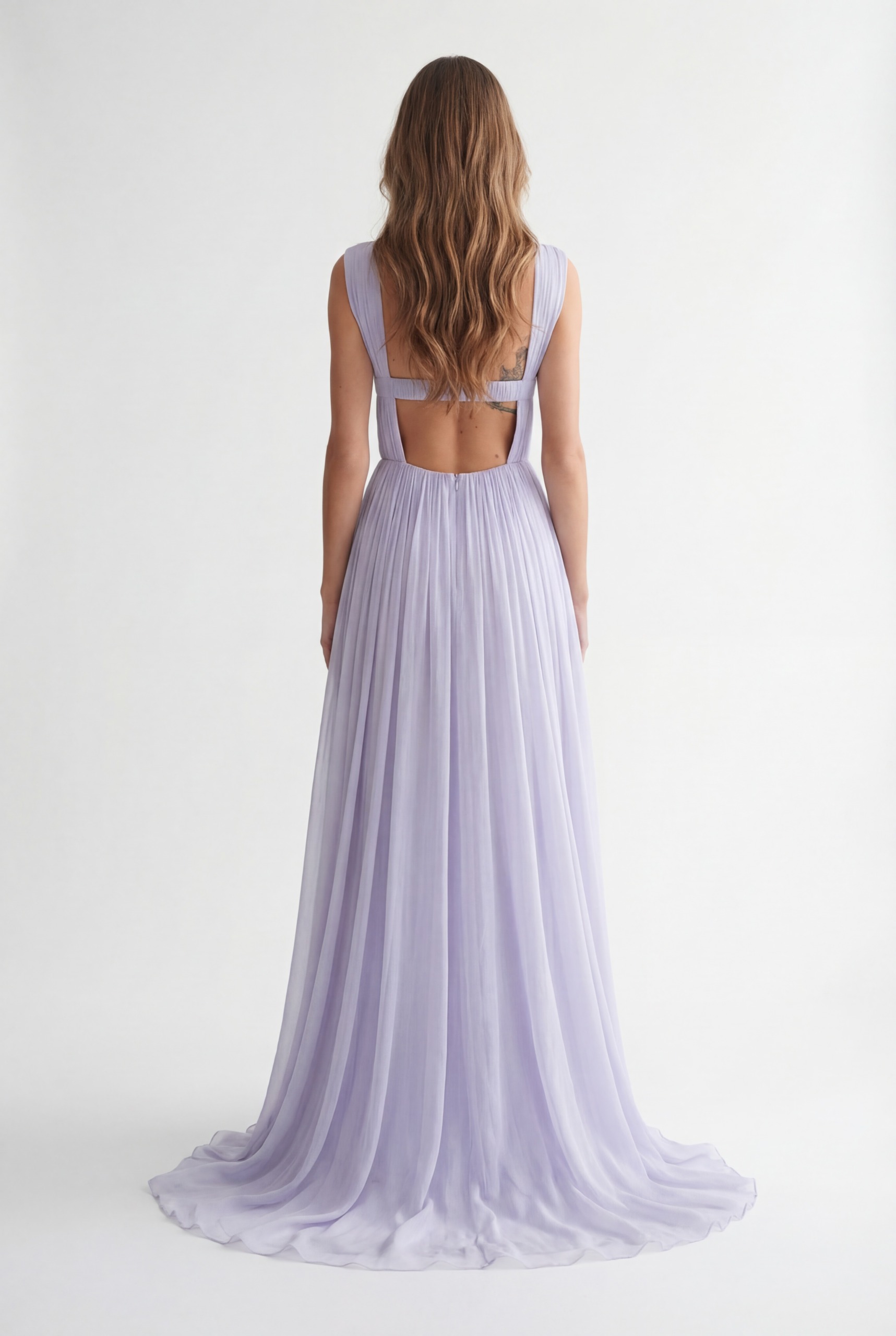 NRTW195B Pleated Chiffon Flow Dress - 2